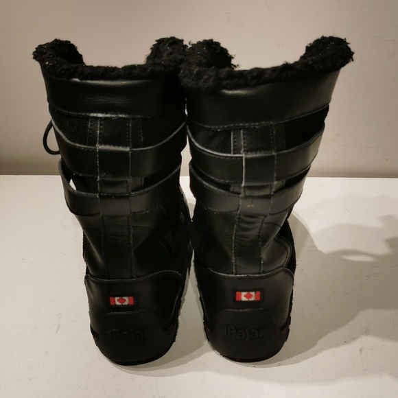 Pajar Canada Adventure Tall Lace Waterproof Winter Boots Black - Picture 6 of 11